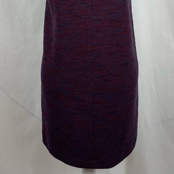LOFT Maroon Navy Academia Office Career Knit Shift Dress NWOT Size SP - Picture 7 of 12